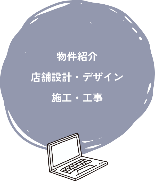 物件紹介、店舗設計・デザイン、施工・工事